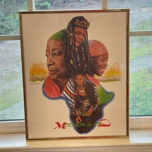 Gorgeous Donald Greene print framed MOTHERLAND Africa portraits- vintage